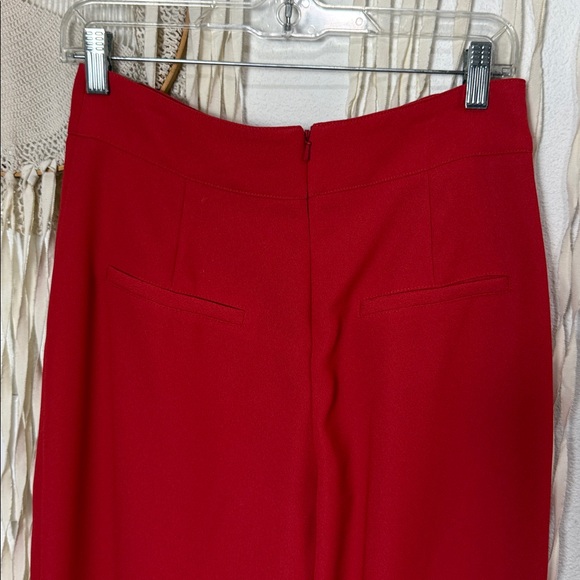 Veronica Beard Red Taren Wide Leg Trouser in Red Size 4 - Picture 6 of 14